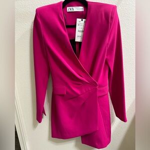 NWT FUSCHIA ZARA BLAZER DRESS